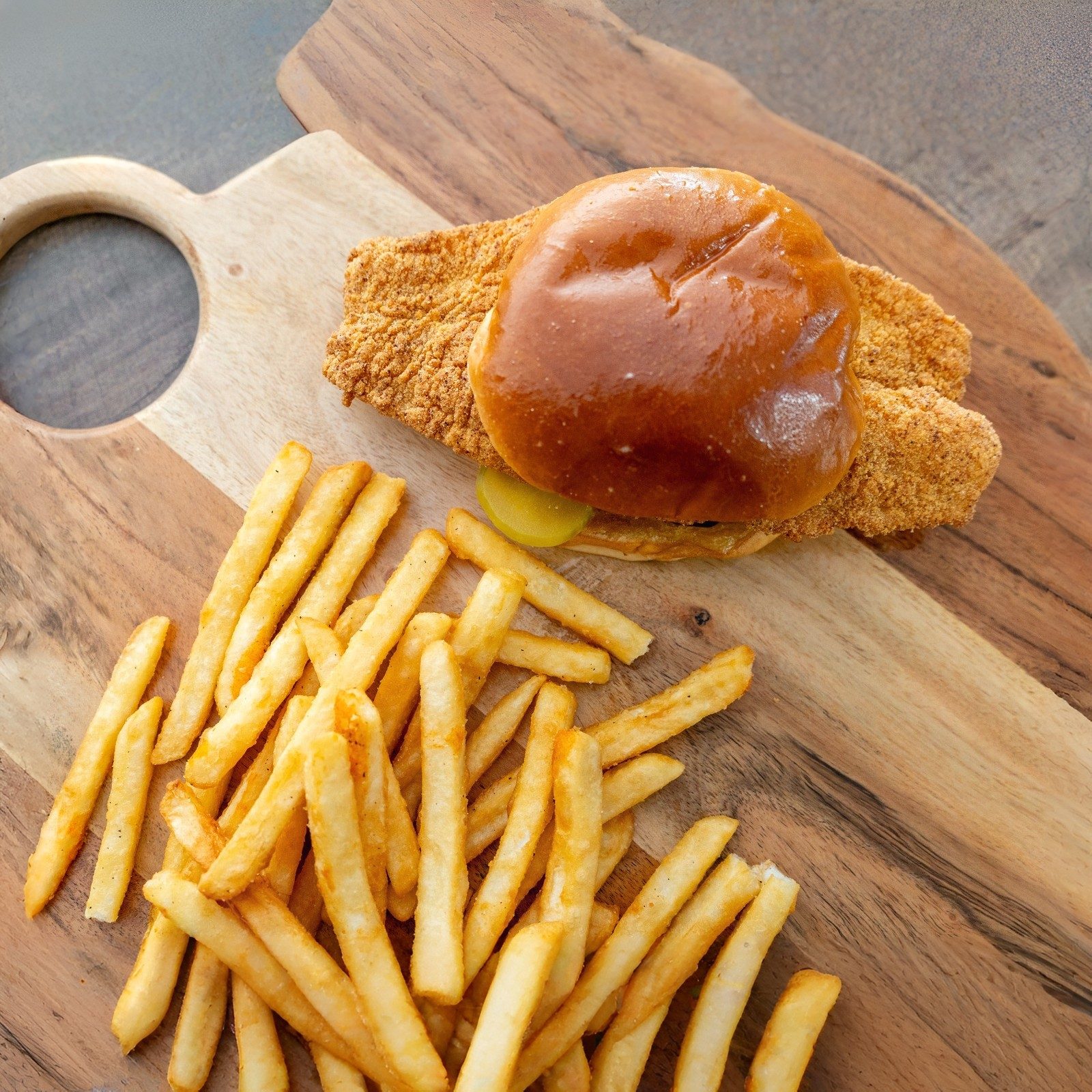 Whitefish Sandwich Meal.